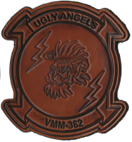 Officially Licensed USMC VMM-362 Ugly Angels Leather Patches