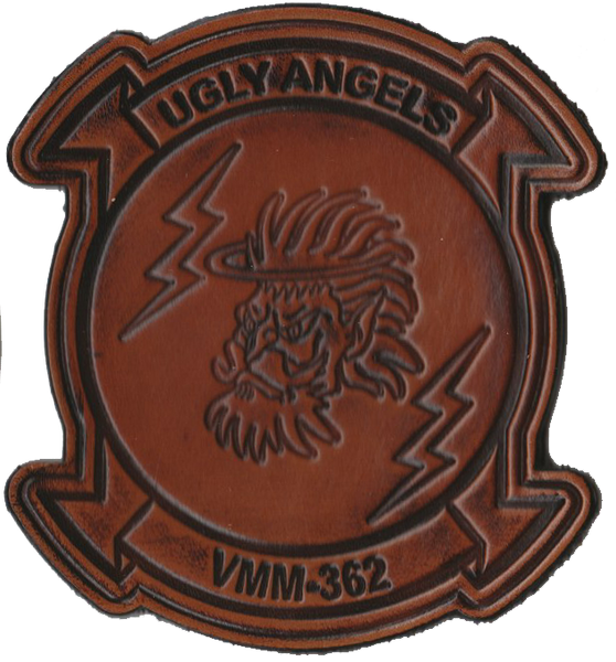 Officially Licensed USMC VMM-362 Ugly Angels Leather Patches