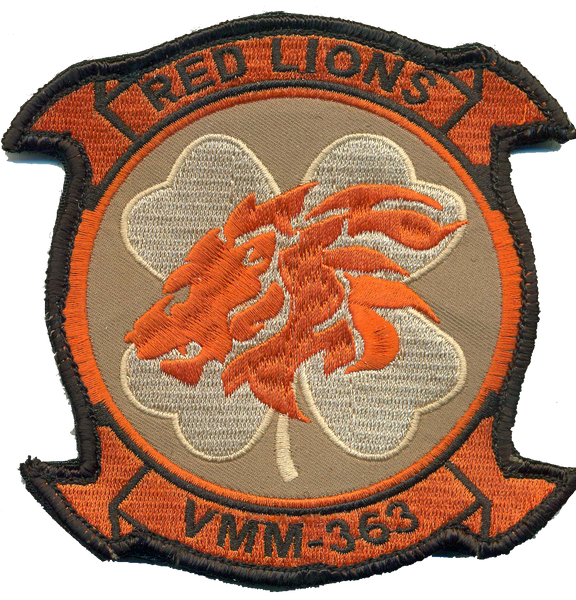 Officially Licensed USMC VMM-363 Red Lions Desert Patch – MarinePatches ...