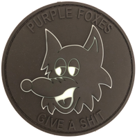 Officially Licensed USMC VMM-364 Purple Foxes Blackout PVC Patch