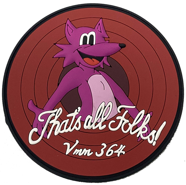 VMM-364 Purple Foxes That's All Folks PVC Patches