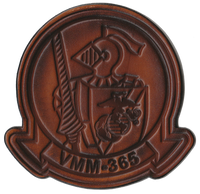 Officially Licensed USMC VMM-365 Blue Knights Leather Patches