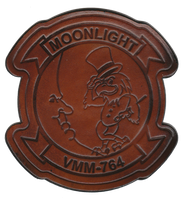 Officially Licensed USMC VMM-764 Moonlighters Leather Patch