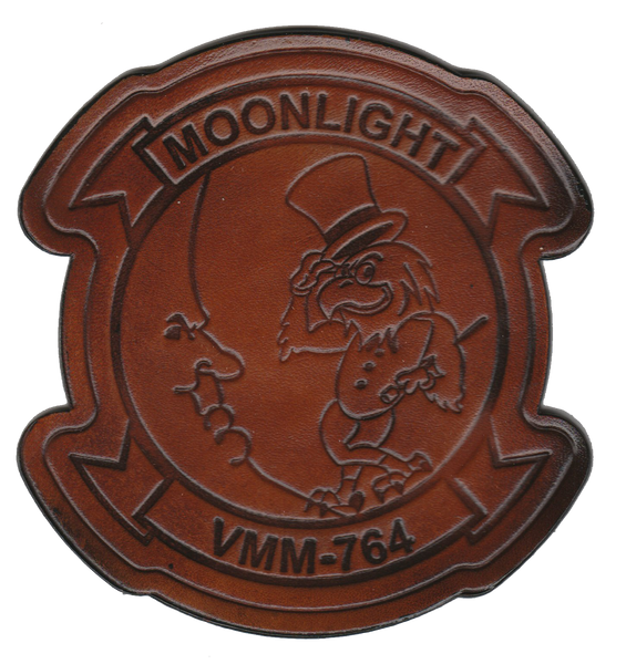 Officially Licensed USMC VMM-764 Moonlighters Leather Patch