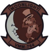 Officially Licensed USMC VMM-764 Moonlight (Top Hat) PVC Patches