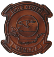 Officially Licensed USMC VMM-774 Wild Goose Leather Patches