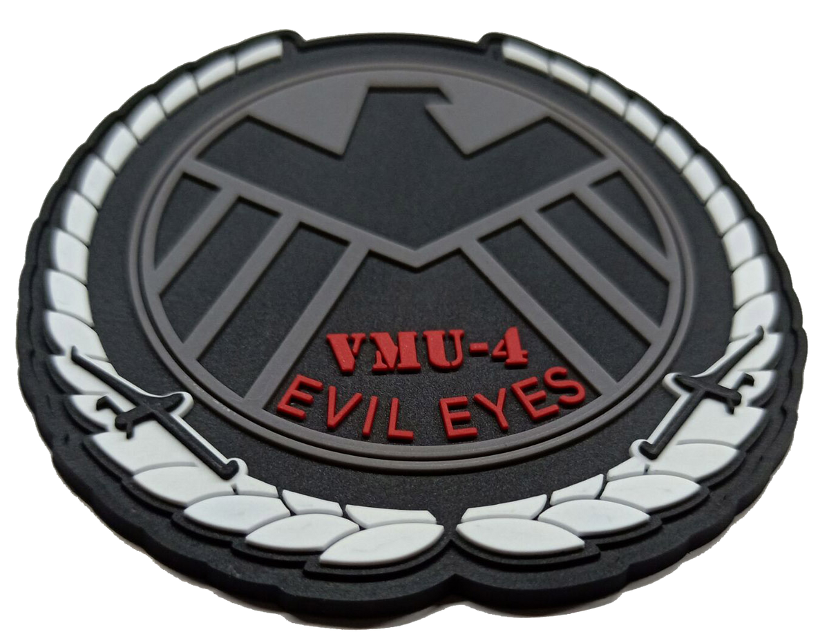 Official VMU-4 Evil Eyes Shield PVC Patch – MarinePatches.com - Custom ...