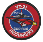 Official VT-21 Redhawks T-45 Goshawk Shoulder Patches