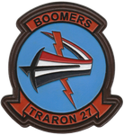Officially Licensed US Navy VT-27 Boomers Leather Squadron Patches