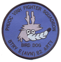 Bird Dog BTRY E  82 ARTY (AVN) Patch