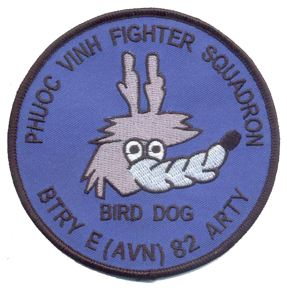 Bird Dog BTRY E  82 ARTY (AVN) Patch