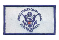 US Coast Guard Ball Cap Patch- With Hook and Loop