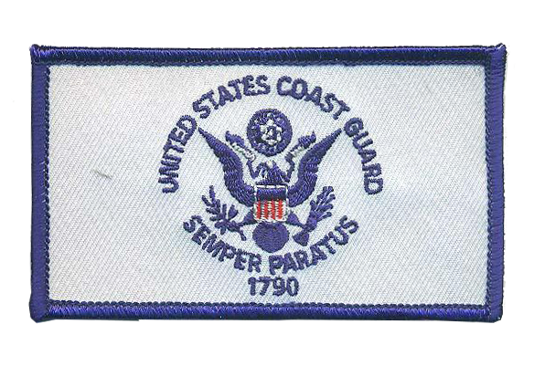 US Coast Guard Ball Cap Patch- With Hook and Loop