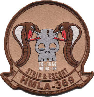 Officially Licensed USMC HMLA-369 Gunfighters OIF Desert Tan Patch