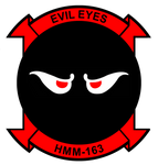 Officially Licensed USMC HMM-163 Evil Eyes Sticker