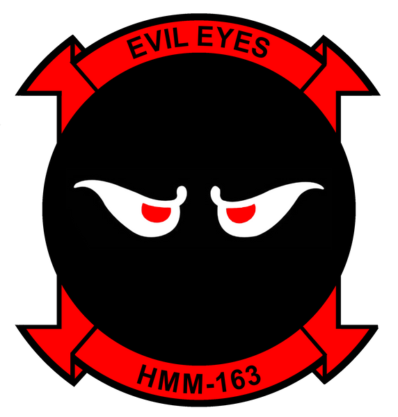 Officially Licensed USMC HMM-163 Evil Eyes Sticker