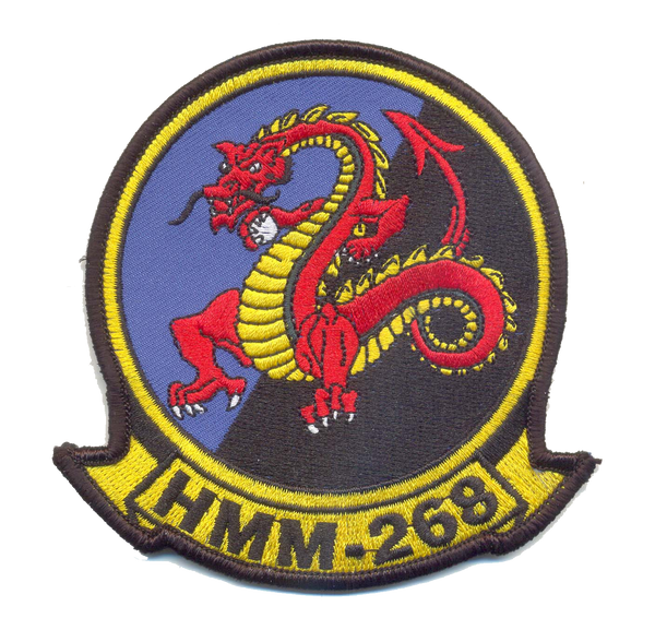 Officially Licensed USMC HMM-268 Red Dragons Patch