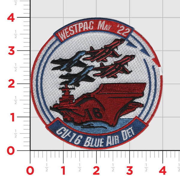 Official VFA-41 Black Aces CV-16 Blue Air Det Westpac 2022 Patch