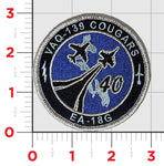 Official VAQ-139 Cougars 40th Anniversary shoulder patch