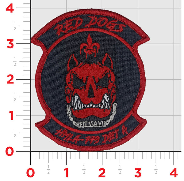 Official HMLA-773 Det A Red Dogs Halloween Patches