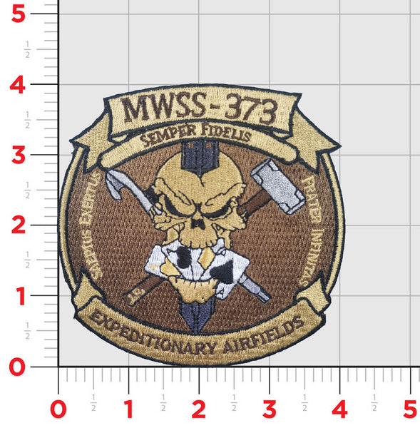 Official Marine Wing Support Squadron MWSS-373 Ace Support Patches