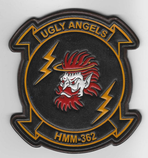 Officially Licensed USMC HMM-362 Ugly Angels Leather Patches