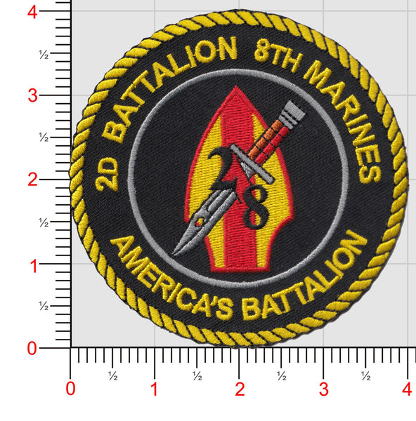Officially Licensed USMC 2nd Bn 8th Marines America's Battalion Patch
