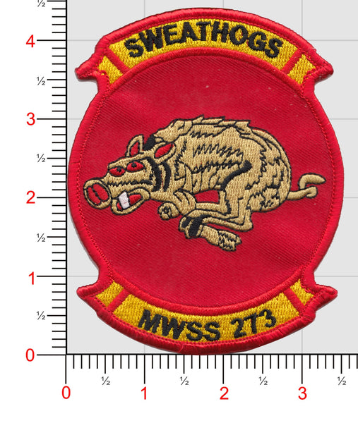 Officially Licensed USMC MWSS-273 Sweat Hogs Patch