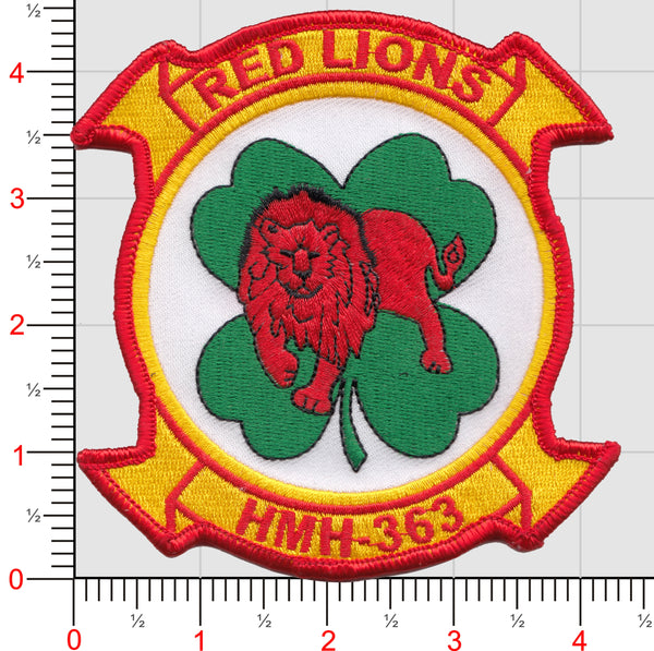 Officially Licensed USMC HMH-363 Lucky Red Lions Patch