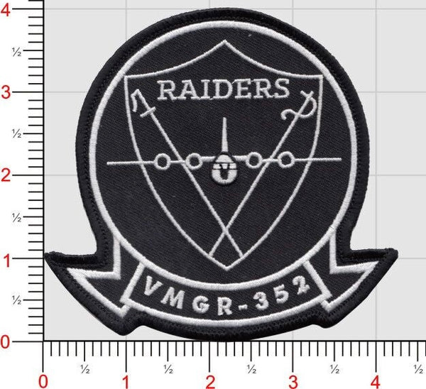Officially Licensed USMC VMGR-352 Raiders Patch - with Hook & Loop