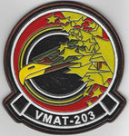Officially Licensed USMC VMAT-203 Hawks Leather Patches