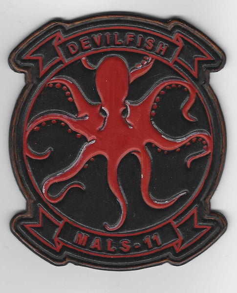Officially Licensed MALS-11 Devilfish Leather Patch