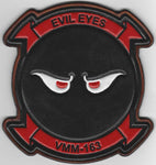 Officially Licensed USMC VMM-163 Evil Eyes Leather Patches