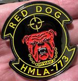 Officially Licensed HMLA-773 Red Dogs Black Nickel Coin