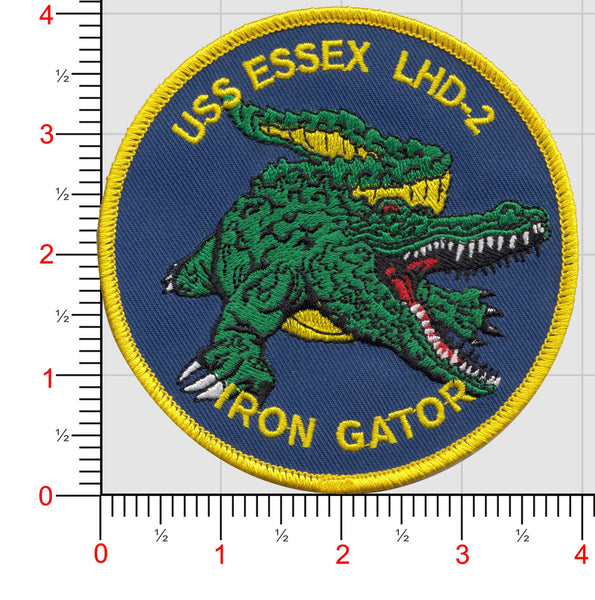 Officially Licensed US Navy USS Essex Gator Patch