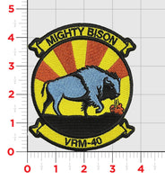 Officially Licensed US Navy VRM-40 Mighty Bison Squadron Patches