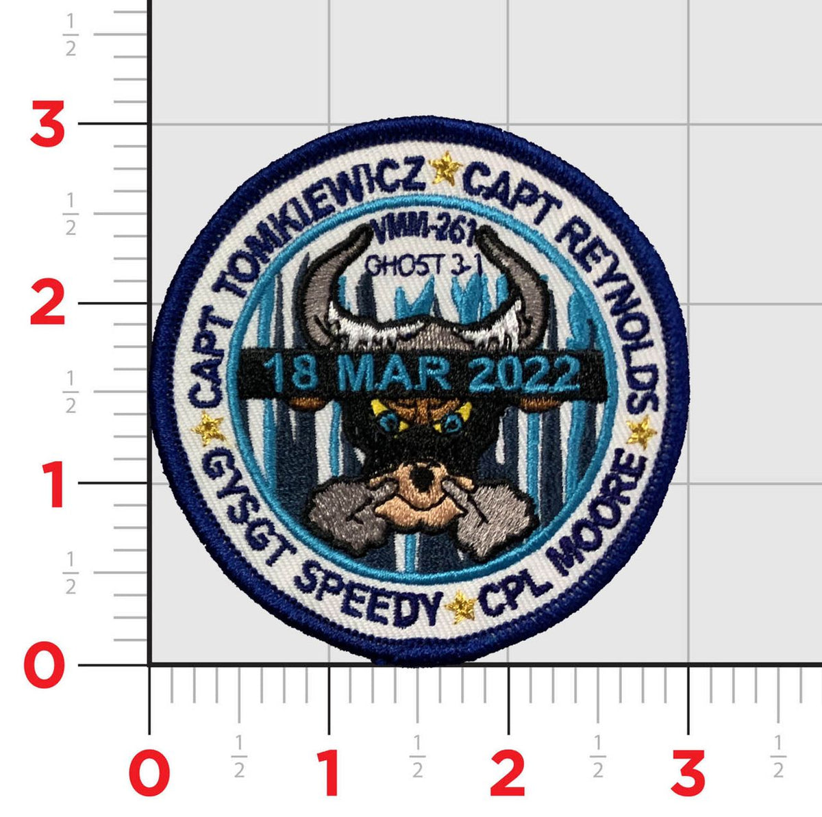 Official VMM-261 Raging Bulls Ghost 3-1 Memorial Patch and Sticker ...