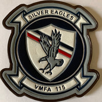 Officially Licensed USMC VMFA-115 Silver Eagles Leather patch