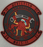 Official MALS-11 Devilfish Maintenance PVC Patches