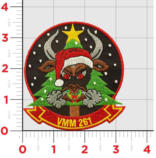 Official VMM-261 Raging Bulls Christmas Patches