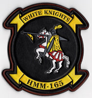 Officially Licensed HMM-165 White Knights Hand Painted Leather Patch