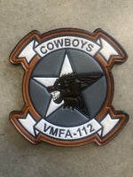 Officially Licensed USMC VMFA-112 Cowboys Leather Patch