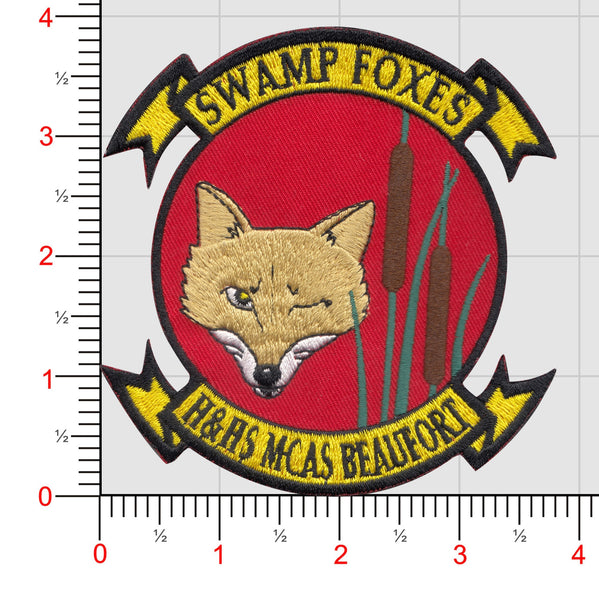 Officially Licensed USMC H&HS Beaufort Swamp Foxes (Winky Fox Full Color) Patch