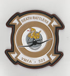 Officially Licensed USMC VMFA-323 Death Rattlers Leather Patches