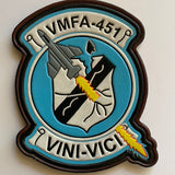 Officially Licensed USMC VMFA-451 Warlords Leather Patches