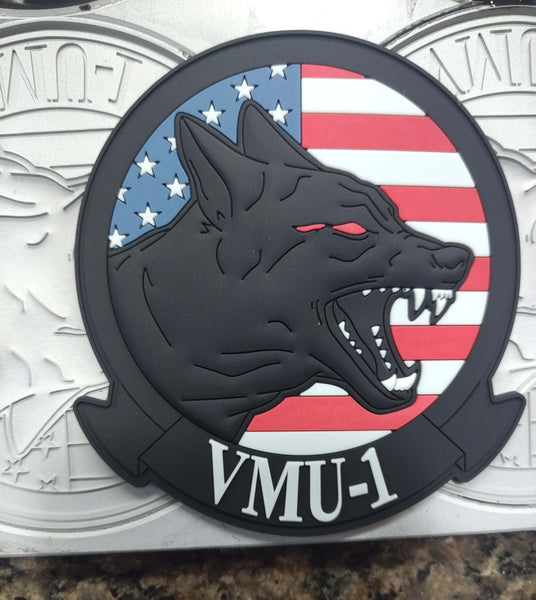 Officially Licensed USMC VMU-1 Watchdogs PVC Squadron Patches