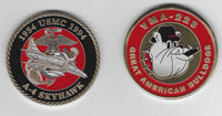 Officially Licensed USMC VMA-223 Great American Bulldogs A-4 Skyhawk Coin