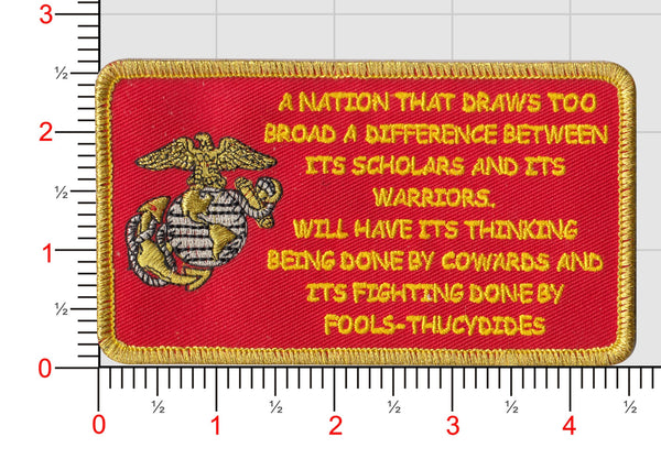 Officially Licensed USMC "A Nation by Thucydides" Patch