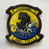 Officially Licensed HMH-772 Hustlers Leather Patches