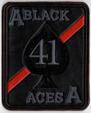 Officially Licensed US Navy VF-41/VFA-41 Black Aces Leather Patch